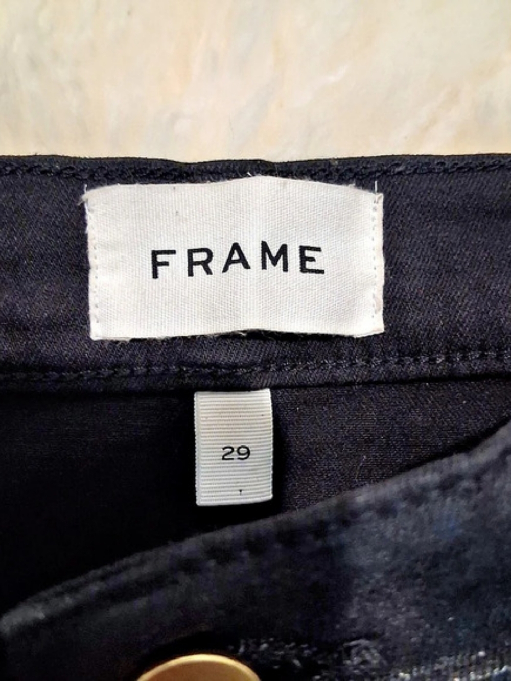 FRAME Le High Flare Coated Flare Jeans in Black Waist 29 - Picture 5 of 10
